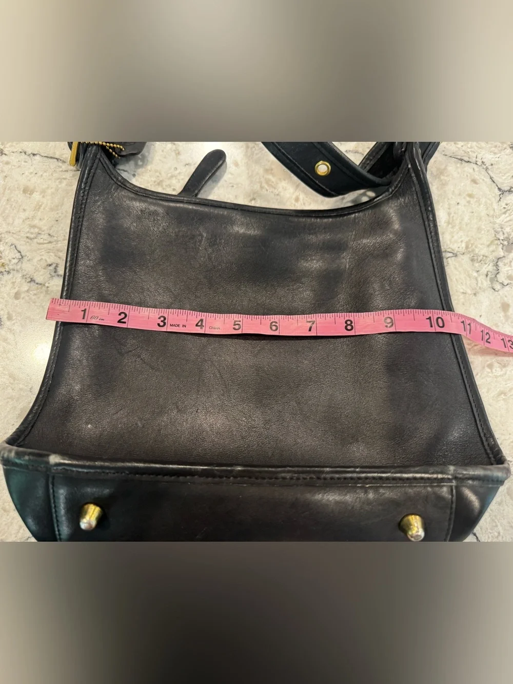COACH Vintage 9966 LEGACY ZIP Black Leather Purse Bag Crossbody